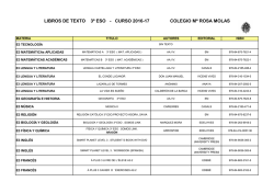 3&ordm; E.S.O. - Colegio M. M&ordf; Rosa Molas