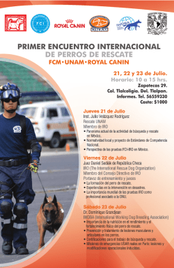 PRIMER ENCUENTRO INTERNACIONAL DE PERROS DE RESCATE