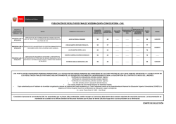 resultados finales - Ministerio de Cultura