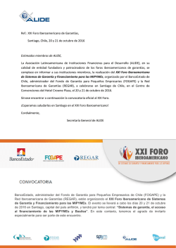 Ref.: XXI Foro Iberoamericano de Garant&iacute;as, Santiago, Chile