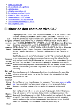 El show de don cheto en vivo 93.7