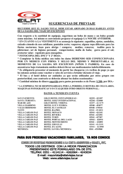 sugerencias de previaje - Eilat viajes y turismo