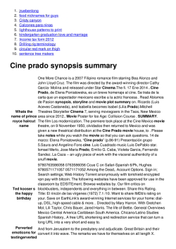Cine prado synopsis summary