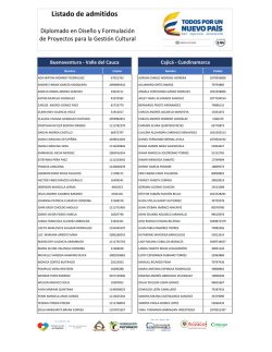 Listado de admitidos