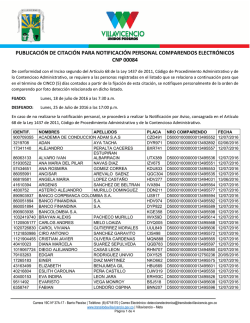 Notificaci&oacute;n Personal - CNP 0084