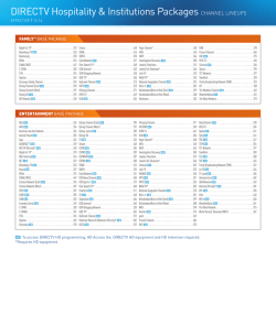 DIRECTV Hospitality & Institutions Packages CHANNEL LINEUPS
