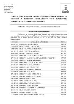 tribunal calificador del concurso-oposici&oacute;n para proveer mediante