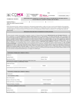 de de Apellido Materno Fecha de otorgamiento Folio