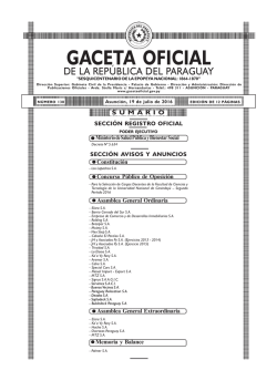 N&ordm; 138 - Gaceta Oficial