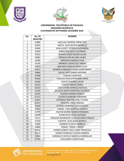 ingenier&iacute;a biom&eacute;dica - Universidad Polit&eacute;cnica de Pachuca