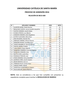 UNIVERSIDAD CAT&Oacute;LICA DE SANTA MAR&Iacute;A