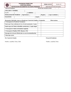notificacion documentos faltantes pregrado