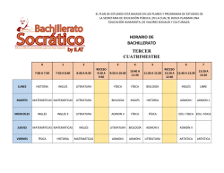 horario - Bachillerato Socratico