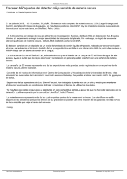 Fracasan b&Atilde;&ordm;squedas del detector m&Atilde;&iexcl;s sensible de