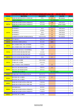 EX&Aacute;MENES RELAC. INTERNACIONALES plan 86
