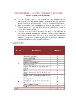 Gerencia de Servicios de Salud Reproductiva