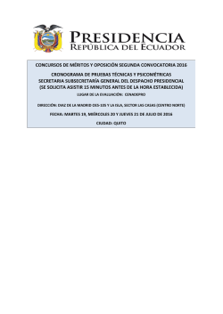 SECRETARIA-SUBSECRETARiA GENERAL DEL DESPACHO