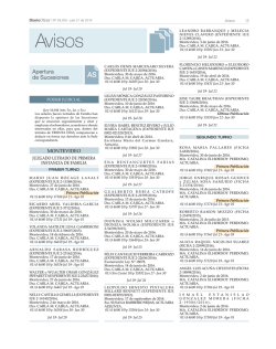 Avisos Del D&iacute;a