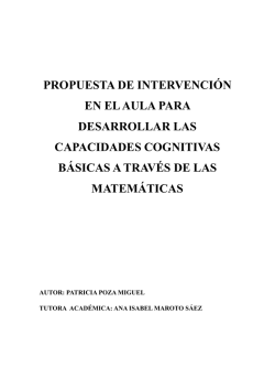 propuesta de intervenci&oacute;n en el aula para desarrollar las