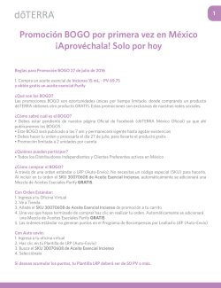 Reglas BOGO MEXICO