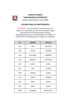 Listado Final Evento Deloitte 28