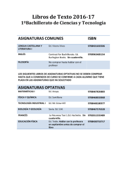 Libros de Texto 2016-17