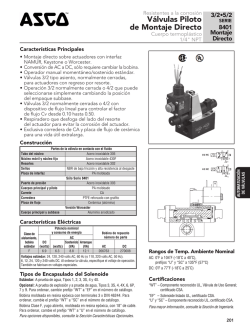 V&aacute;lvulas Piloto de Montaje Directo
