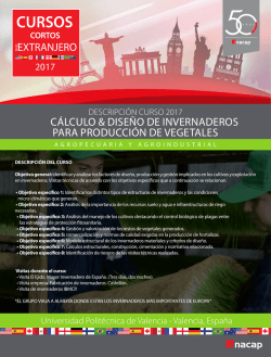 c&aacute;lculo & dise&ntilde;o de invernaderos para producci&oacute;n de