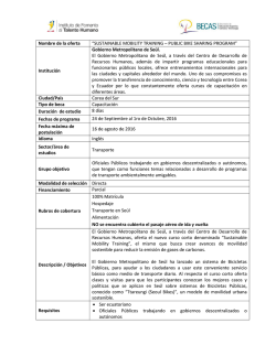 &ldquo;SUSTAINABLE MOBILITY TRAINING &ndash; PUBLIC BIKE SHARING