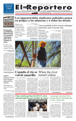 When the river turned yellow Cuando el r&iacute;o se volvi&oacute; amarillo