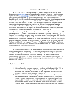 T&eacute;rminos y Condiciones