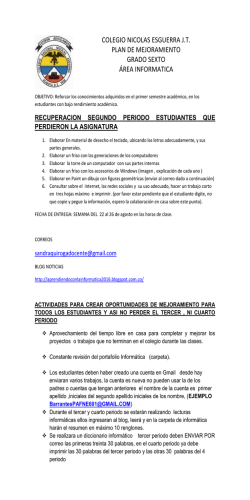 informatica grado 6 - Colegio Nacional Nicolas Esguerra