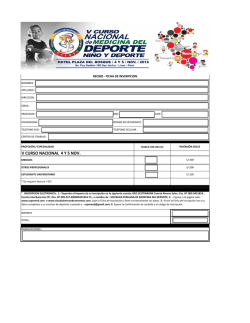V CURSO NACIONAL 4 Y 5 NOV.