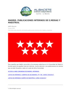 madrid. publicaciones interinos de e.medias y maestros.