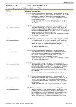 Remate N&ordm;: 1.790 Por Cuenta y Orden de