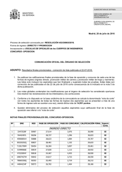 ingreso directo - Ministerio de Defensa