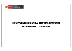 intervenciones en la red vial nacional agosto 2011