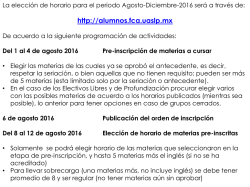 Tr&aacute;mite de Elecci&oacute;n de Horario