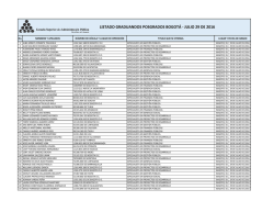 Listado Graduandos Posgrados Bogot&aacute;
