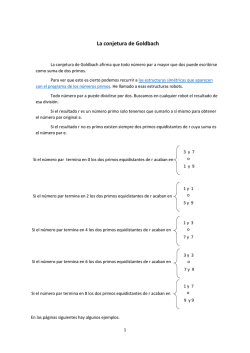La conjetura de Goldbach