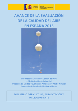 avance de la evaluaci&oacute;n de la calidad del aire en espa&ntilde;a 2015
