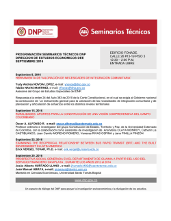 programaci&oacute;n seminarios t&eacute;cnicos dnp direccion de estudios