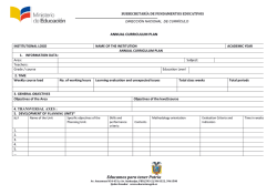 annual curriculum plan pl