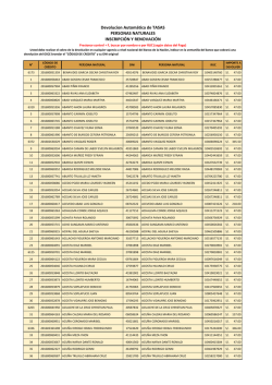 Devoluci&oacute;n Autom&aacute;tica - Persona Natural