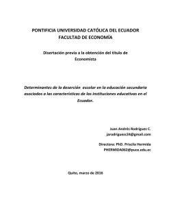 1. Deserci&oacute;n Escolar - Pontificia Universidad Cat&oacute;lica del Ecuador