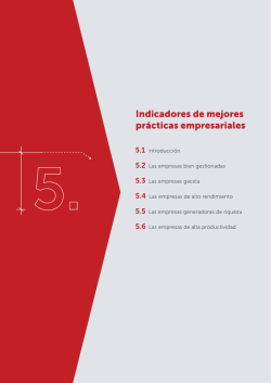 5. Indicadores de mejores pr&aacute;cticas empresariales