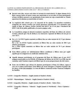 LLISTAT ALUMNES PARTICIPANTS AL