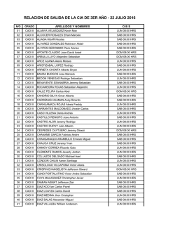 RELACION DE SALIDA DE LA CIA DE 3ER A&Ntilde;O