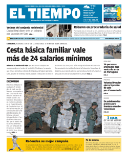 Cesta b&aacute;sica familiar vale m&aacute;s de 24 salarios m&iacute;nimos