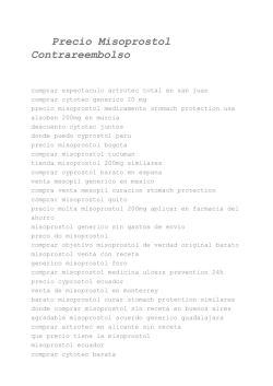 Precio Misoprostol Contrareembolso